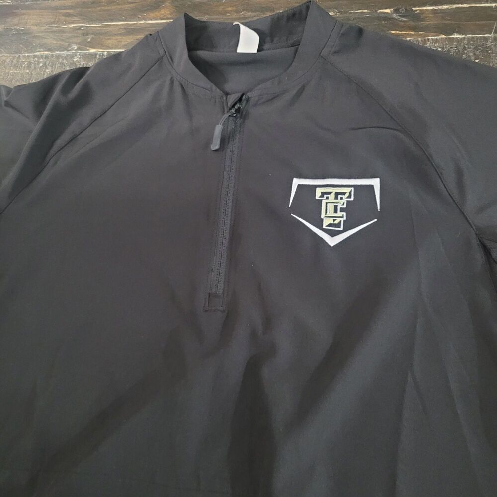 BAW Men's Utility Short Sleeve Cage Jacket 1/4 Zip Pullover Black Medium TX HS